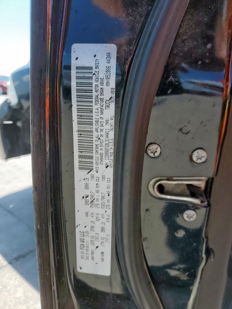 1C6RR6FG9LS144411 - 2020 RAM 1500 CLASSIC TRADESMAN Noir photo 12