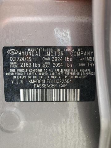 KMHD84LF8LU022564 - 2020 HYUNDAI ELANTRA SEL SILVER photo 12