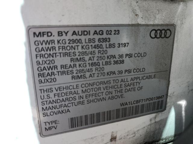 WA1LCBF71PD013647 - 2023 AUDI Q7 PREMIUM PLUS Blanco foto 14