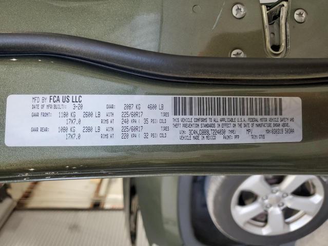 3C4NJDBB9LT224030 - 2020 JEEP COMPASS LATITUDE GREEN photo 14