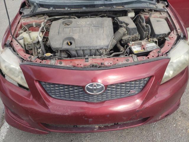 2T1BU4EE9AC532735 - 2010 TOYOTA CAROLLA BASE RED photo 11