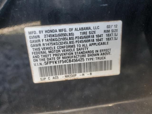 5FPYK1F54CB456425 - 2012 HONDA RIDGELINE RTL BLACK photo 13