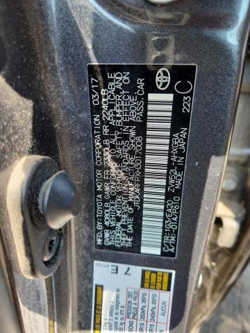 JTDKARFPXH3017008 - 2017 TOYOTA PRIUS PRIM 灰色 照片 12