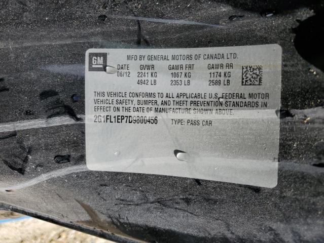 2G1FL1EP7D9800456 - 2013 CHEVROLET CAMARO ZL1 BLACK photo 13