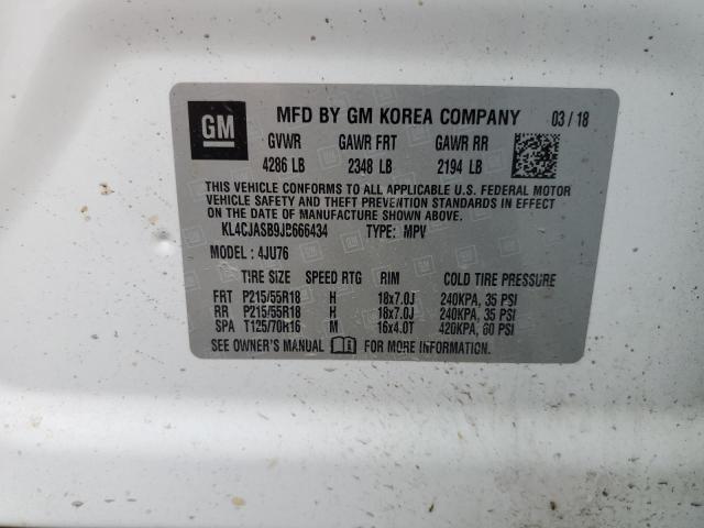 KL4CJASB9JB666434 - 2018 BUICK ENCORE PREFERRED Ağ foto 13