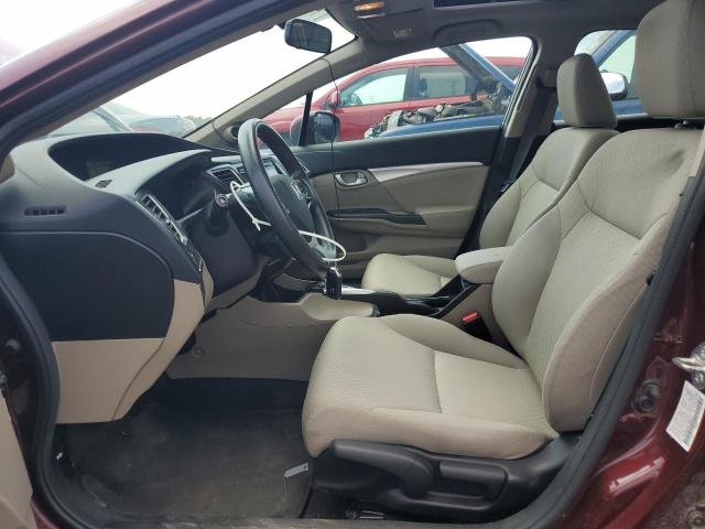 19XFB2F80FE069073 - 2015 HONDA CIVIC EX MAROON photo 7