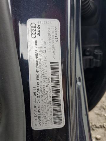 WAUSGBFC0CN016172 - 2012 AUDI A7 PRESTIGE BLUE photo 13