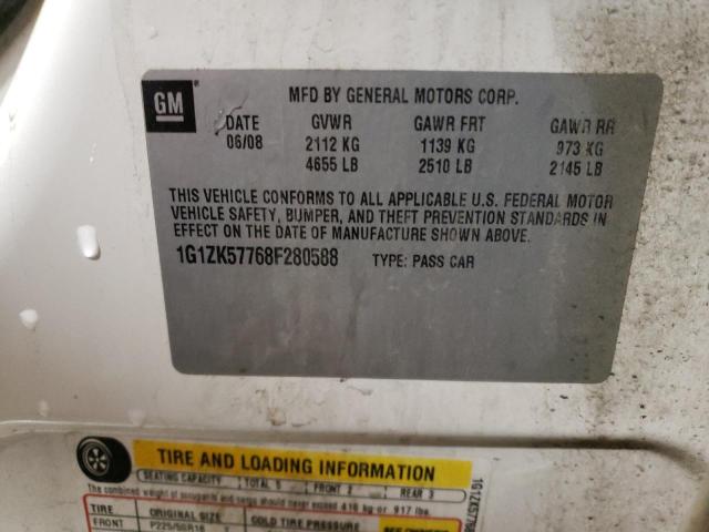 1G1ZK57768F280588 - 2008 CHEVROLET MALIBU LTZ 白色 照片 12