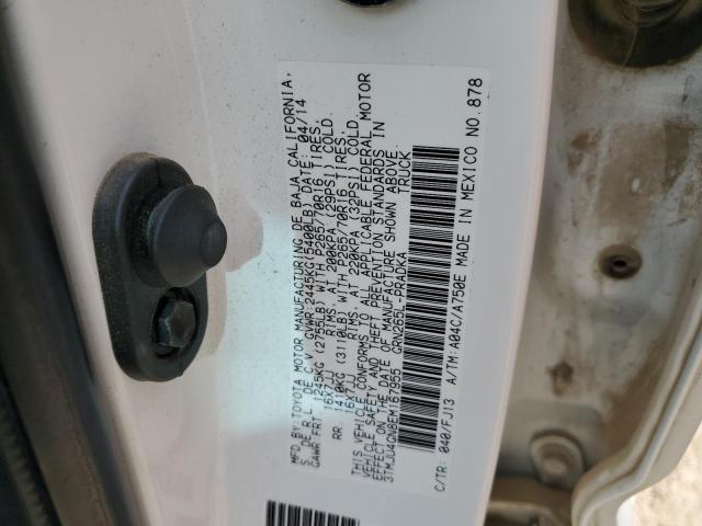 3TMJU4GN8EM167955 - 2014 TOYOTA TACOMA DOUBLE CAB PRERUNNER WHITE photo 12
