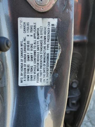 2HGFB2F52DH508606 - 2013 HONDA CIVIC LX 灰色 照片 12