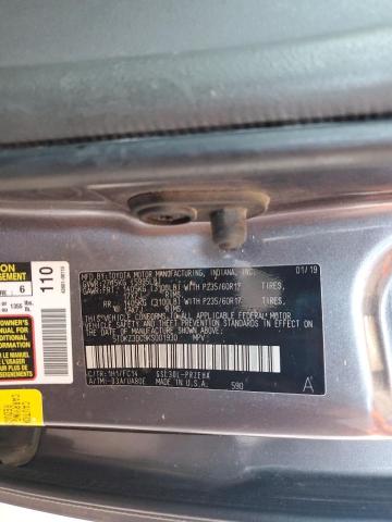 5TDKZ3DC9KS001930 - 2019 TOYOTA SIENNA LE GRAY photo 13