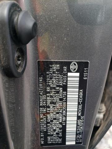 4T1BF30K35U614756 - 2005 TOYOTA CAMRY LE GRAY photo 12