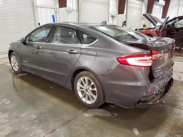 3FA6P0LU0KR284209 - 2019 FORD FUSION SE GRAY photo 2