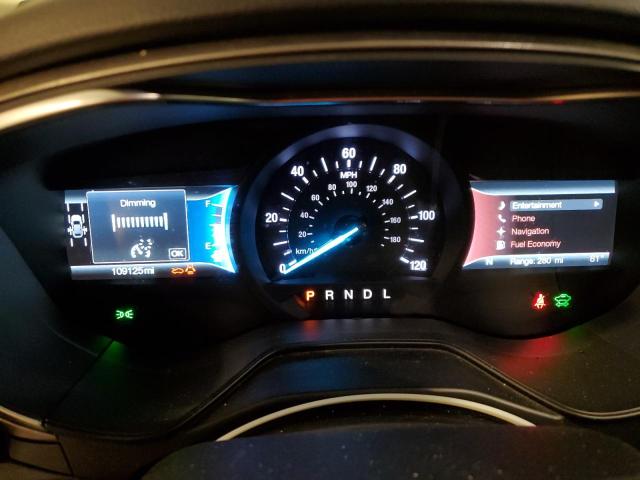 3FA6P0LU0KR284209 - 2019 FORD FUSION SE GRAY photo 9