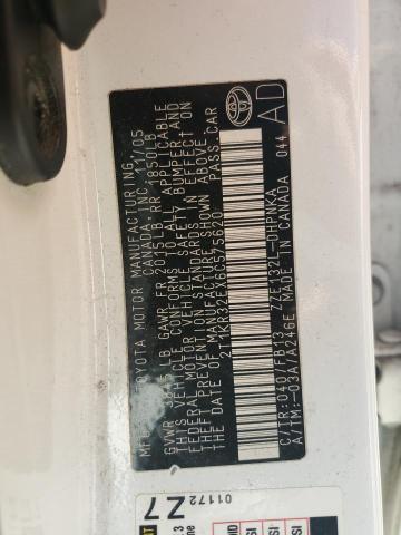 2T1KR32EX6C575620 - 2006 TOYOTA COROLLA MA XR WHITE photo 12