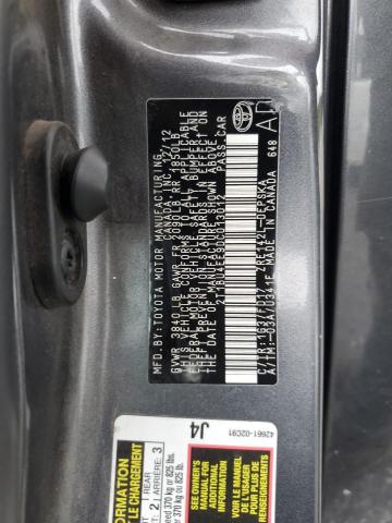 2T1BU4EE9DC013012 - 2013 TOYOTA COROLLA BASE 灰色 照片 12