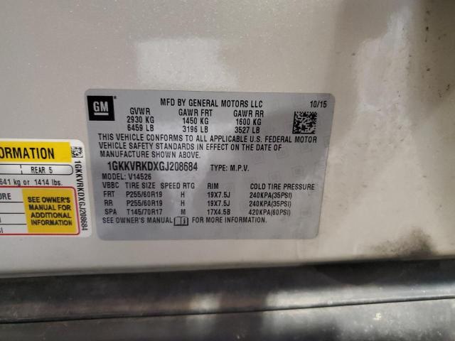 1GKKVRKDXGJ208684 - 2016 GMC ACADIA SLT-1 Ոսկեգույն լուսանկար 13