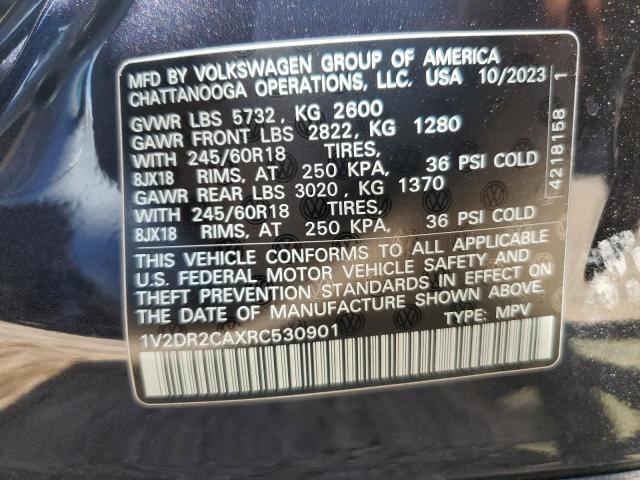 1V2DR2CAXRC530901 - 2024 VOLKSWAGEN ATLAS SE Қара фото 13