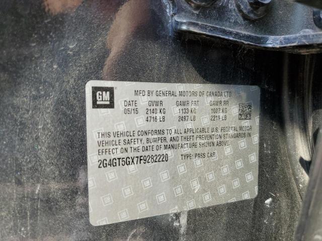 2G4GT5GX7F9282220 - 2015 BUICK REGAL GS გრაფიტი ფოტო 13