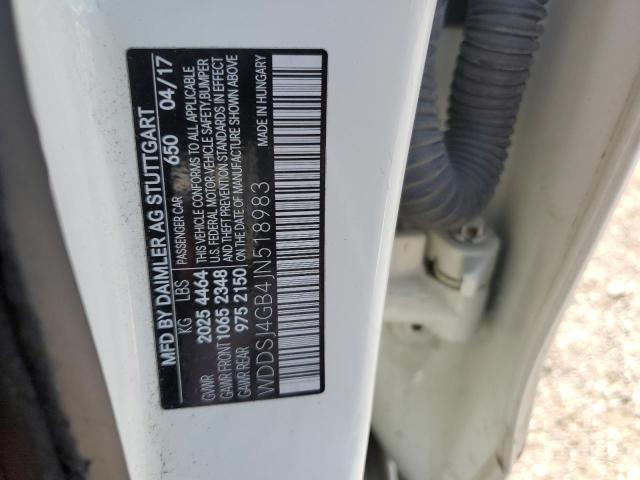 WDDSJ4GB4JN518983 - 2018 MERCEDES-BENZ CLA 250 4MATIC WHITE photo 13