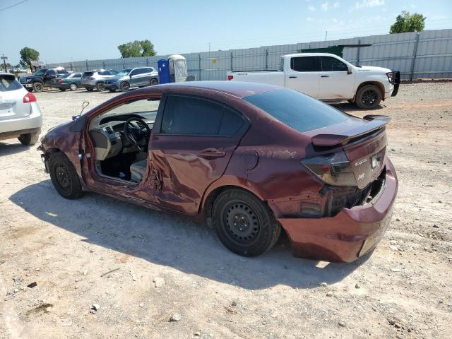 2HGFB2F58CH606893 - 2012 HONDA CIVIC LX BURGUNDY photo 2