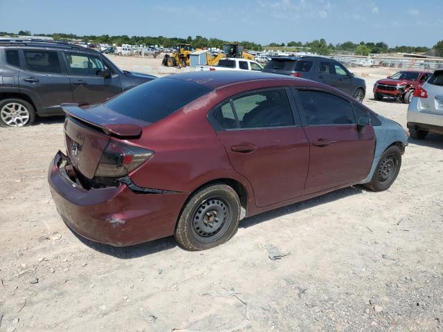 2HGFB2F58CH606893 - 2012 HONDA CIVIC LX BURGUNDY photo 3