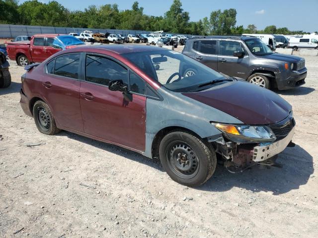2HGFB2F58CH606893 - 2012 HONDA CIVIC LX BURGUNDY photo 4