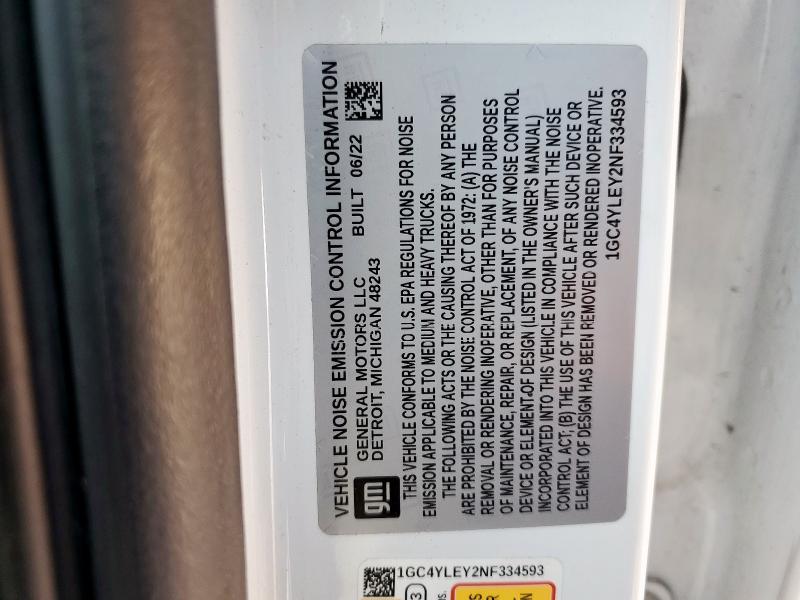 1GC4YLEY2NF334593 - 2022 CHEVROLET SILVERADO K2500 HEAVY DUTY WHITE photo 13