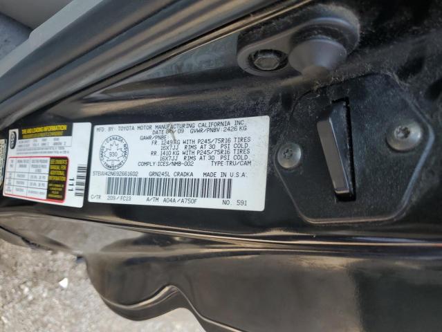 5TEUU42N69Z661602 - 2009 TOYOTA TACOMA ACCESS CAB Noir photo 12