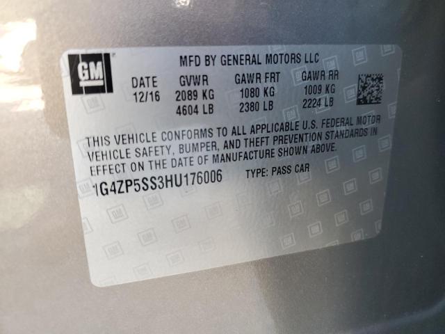 1G4ZP5SS3HU176006 - 2017 BUICK LACROSSE ESSENCE GRAY photo 13