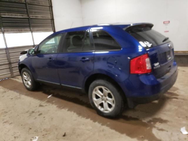 2FMDK4JC1DBC03605 - 2013 FORD EDGE SEL BLUE photo 2