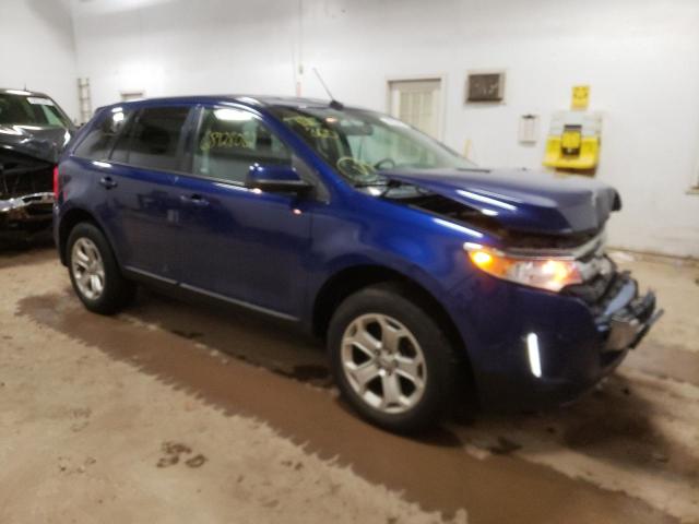 2FMDK4JC1DBC03605 - 2013 FORD EDGE SEL BLUE photo 4