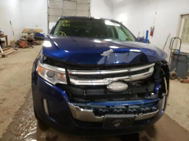 2FMDK4JC1DBC03605 - 2013 FORD EDGE SEL BLUE photo 5