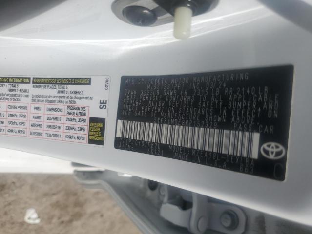 5YFB4MDE8RP152329 - 2024 TOYOTA COROLLA LE თეთრი ფოტო 12