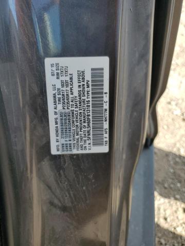5FNRL5H60FB131816 - 2015 HONDA ODYSSEY EXL SILVER photo 13