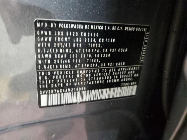 3VV2B7AX4JM218059 - 2018 VOLKSWAGEN TIGUAN SE ნაცრისფერი ფოტო 14