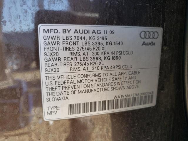 WA1VMAFE9AD003048 - 2010 AUDI Q7 PRESTIGE 棕色 照片 12