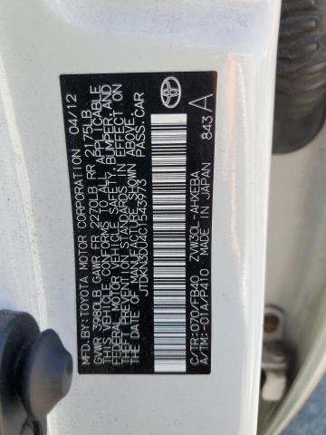 JTDKN3DU4C1543973 - 2012 TOYOTA PRIUS Ağ foto 13