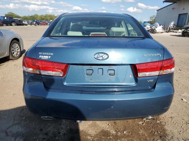 5NPEU46F06H017521 - 2006 HYUNDAI SONATA GLS BLUE photo 6