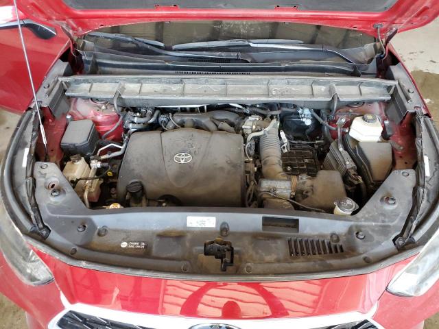 5TDGZRAH1LS510839 - 2020 TOYOTA HIGHLANDER XLE წითელი ფოტო 12