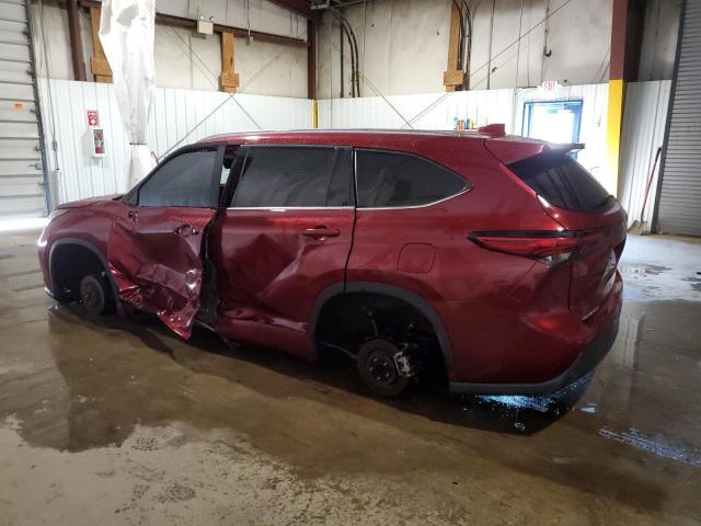 5TDGZRAH1LS510839 - 2020 TOYOTA HIGHLANDER XLE წითელი ფოტო 2