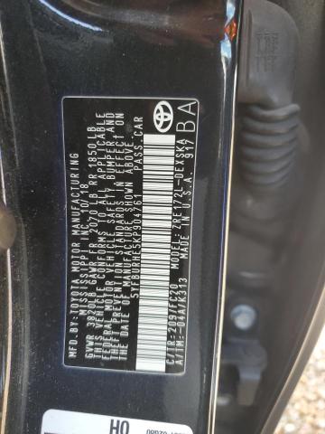 5YFBURHE5KP904761 - 2019 TOYOTA COROLLA L BLACK photo 12