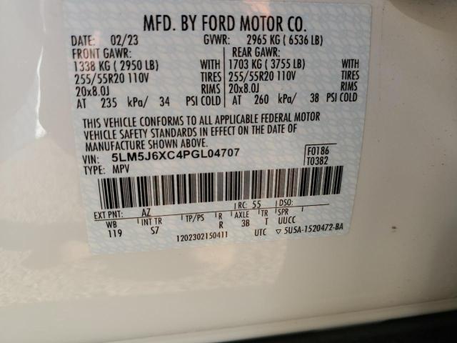 5LM5J6XC4PGL04707 - 2023 LINCOLN AVIATOR Biały zdjęcie 13