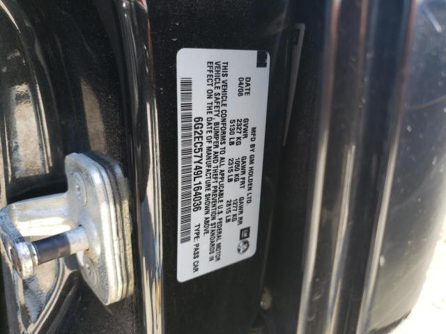 6G2EC57Y49L164036 - 2009 PONTIAC G8 GT BLACK photo 13