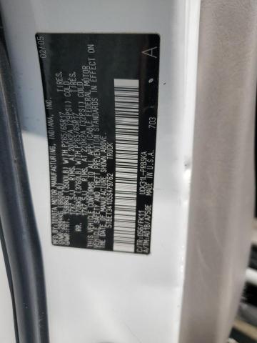 5TBET34105S479762 - 2005 TOYOTA TUNDRA DOUBLE CAB SR5 WHITE photo 12