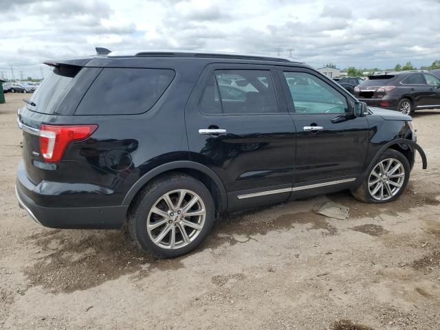 1FM5K8F86HGC60347 - 2017 FORD EXPLORER LIMITED შავი ფოტო 3