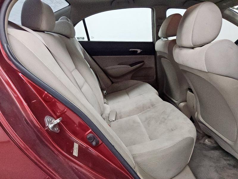 2HGFA16539H342259 - 2009 HONDA CIVIC LX 勃艮第红 照片 10