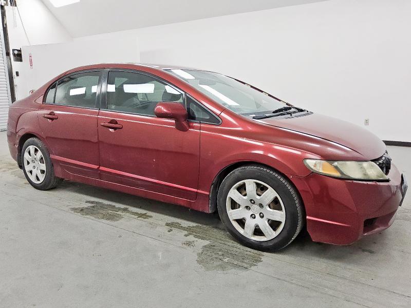 2HGFA16539H342259 - 2009 HONDA CIVIC LX 勃艮第红 照片 4