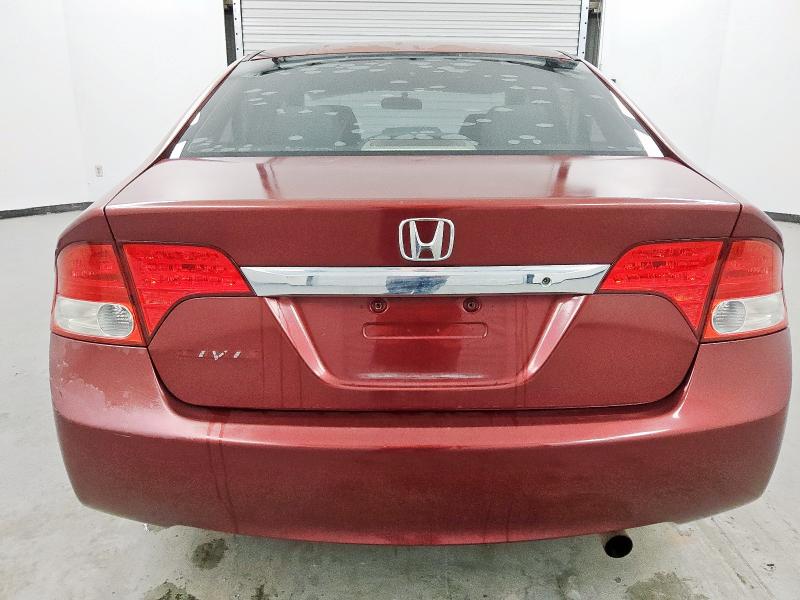2HGFA16539H342259 - 2009 HONDA CIVIC LX 勃艮第红 照片 6