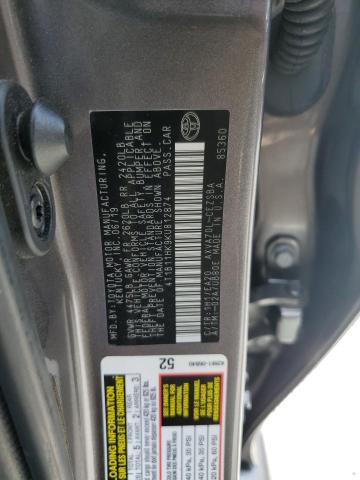 4T1B11HK9KU812874 - 2019 TOYOTA CAMRY L GRAY photo 12